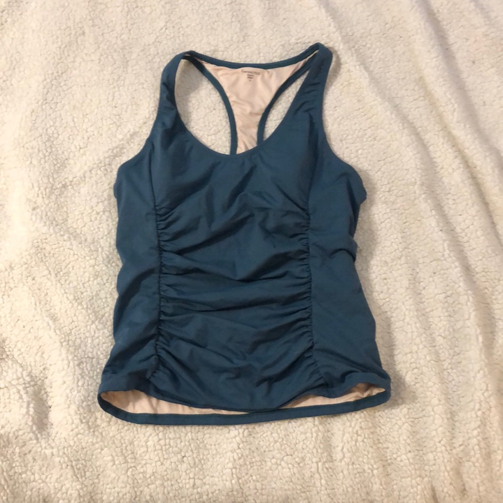 Garnet Hill Racerback Ruched Tankini
